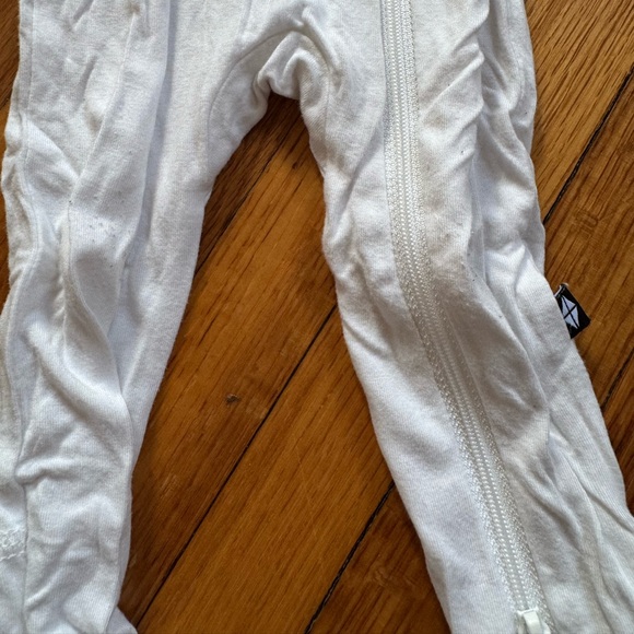 White Kyte Baby Zippered Footie - Picture 2 of 4